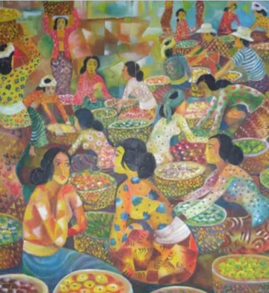 PAINTING TRADITIONAL MARKET